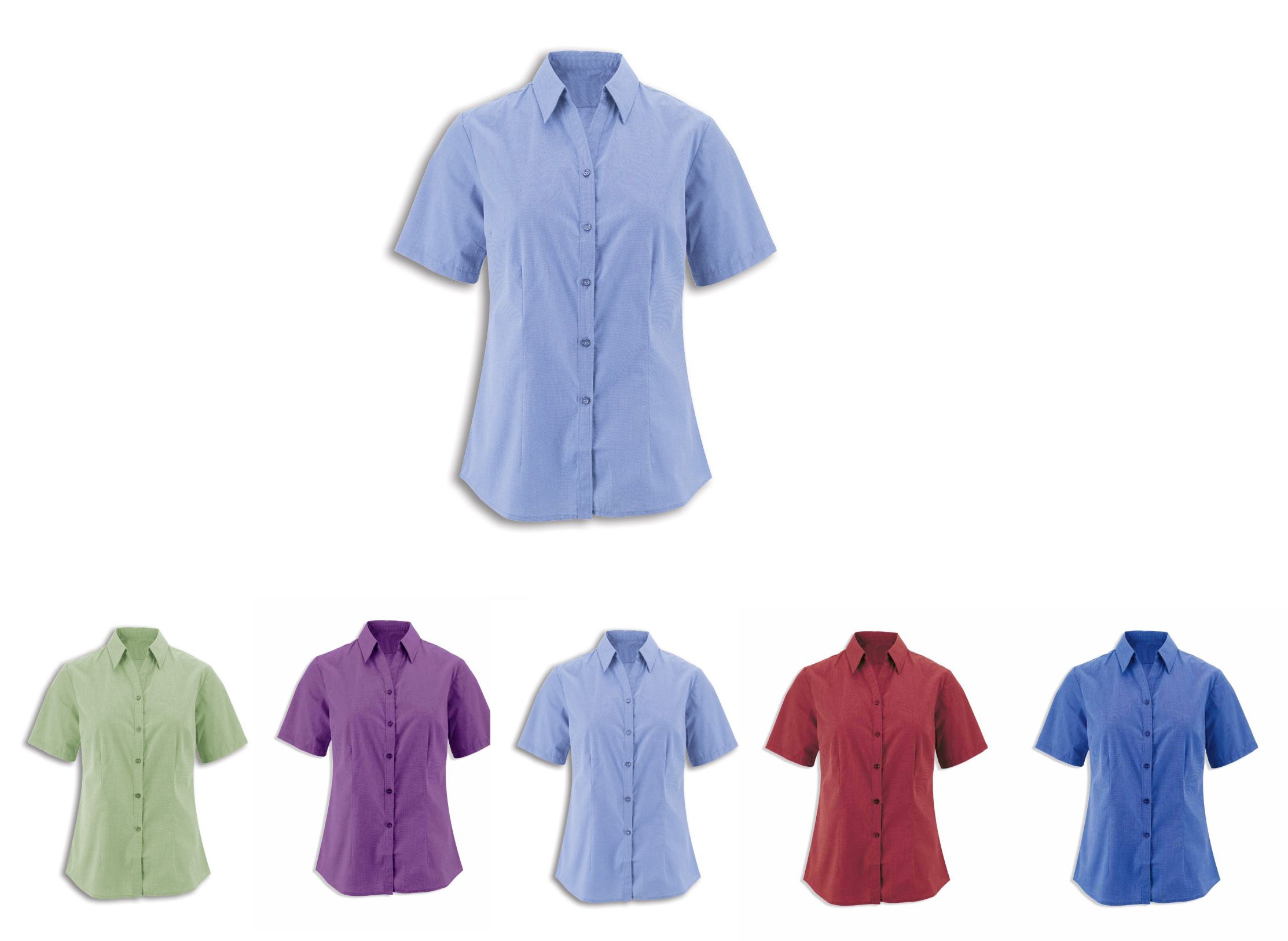NF160 Women's Woven Coloured Short Sleeve Shirt